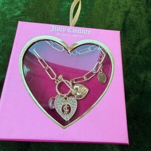 Juicy Couture Gold Heart Charm Necklace
